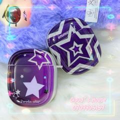 Cover Case Vỏ bảo vệ Airpod Ngôi sao Tím Kèm móc khoá Airpod 1/2/3/Pro/Pro2