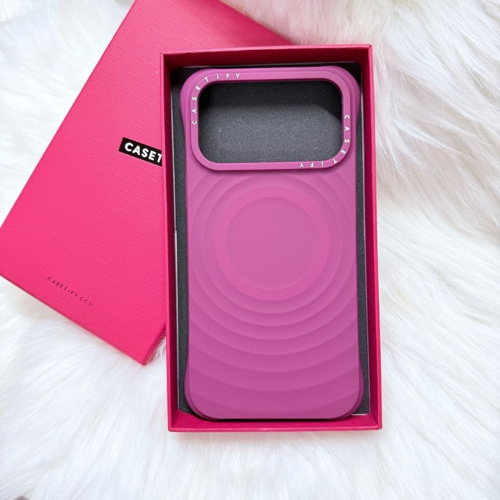 Case Ốp Điện thoại iPhone Casetify Ripple Case Mulberry Color Magsafe Basic iPhone 17/16/15Pro/Promax