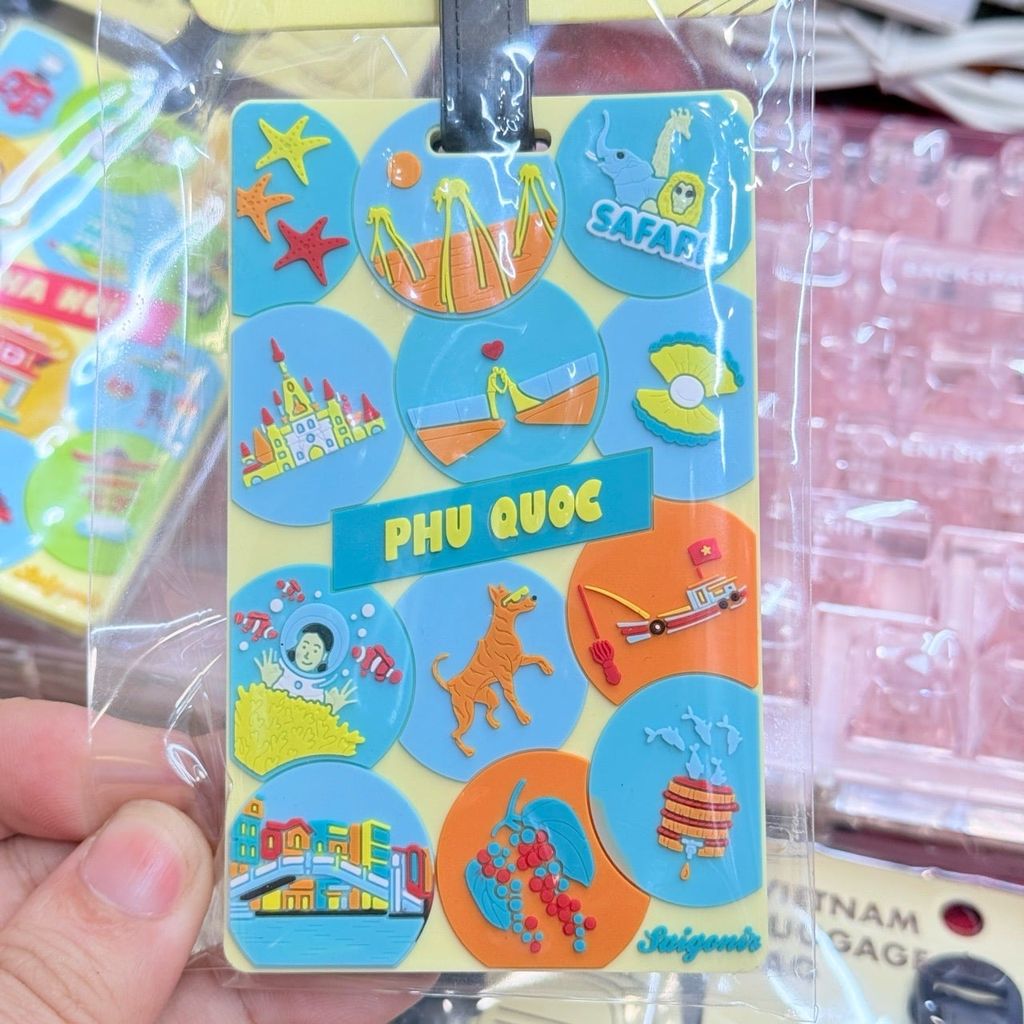 Thẻ Treo Hành Lý Vali Nhựa Dẻo PVC Luggage Tag Hình Ảnh Việt Nam Quà Lưu Niệm