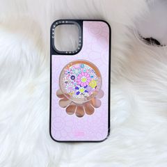 Case Ốp Điện thoại iPhone Hoa Cười Gương Nền Hồng x Murakami Flower Mirror CaseTify iPhone 17/16/Promax