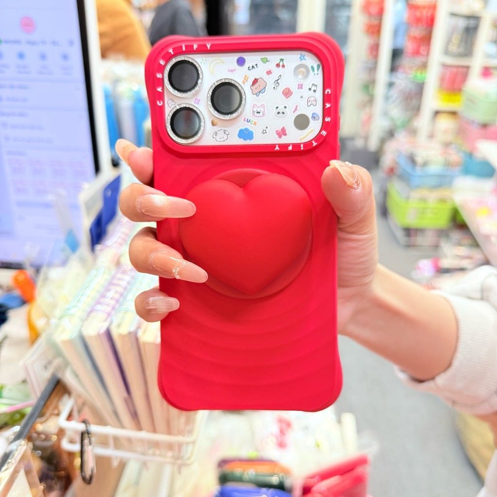 Case Ốp Điện thoại iPhone Casetify Ripple Case Đỏ Magsafe Basic iPhone 17/16/15Pro/Promax