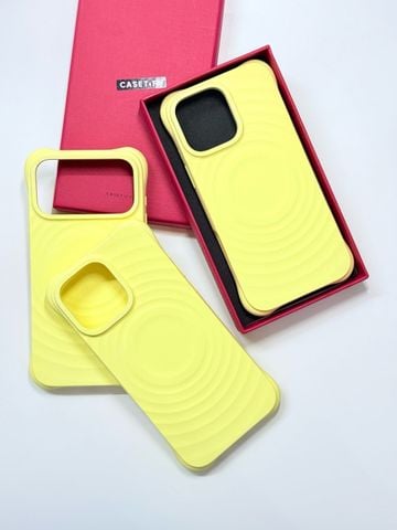 Case Ốp Điện thoại iPhone Casetify Ripple Case Màu Vàng Pastel Magsafe Basic iPhone 17/16/15Pro/Promax