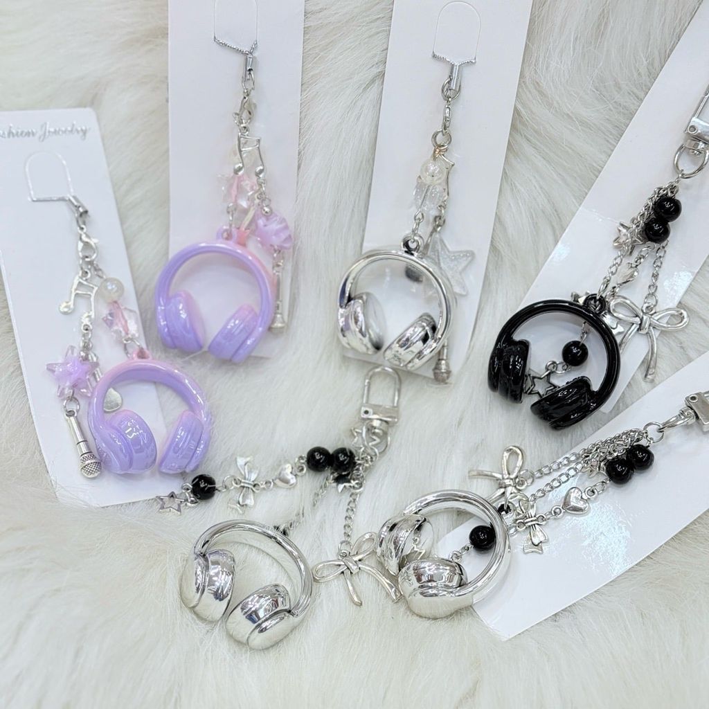 Móc Treo/ Móc Khóa Thời Trang Headphone Nhiều Charm