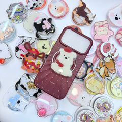 Case Ốp điện thoại iPhone Màu Đỏ Nâu Chấm Bi Poli Corner Magsafe Basic iPhone 17/16/15/14/13/12/Pro/Promax