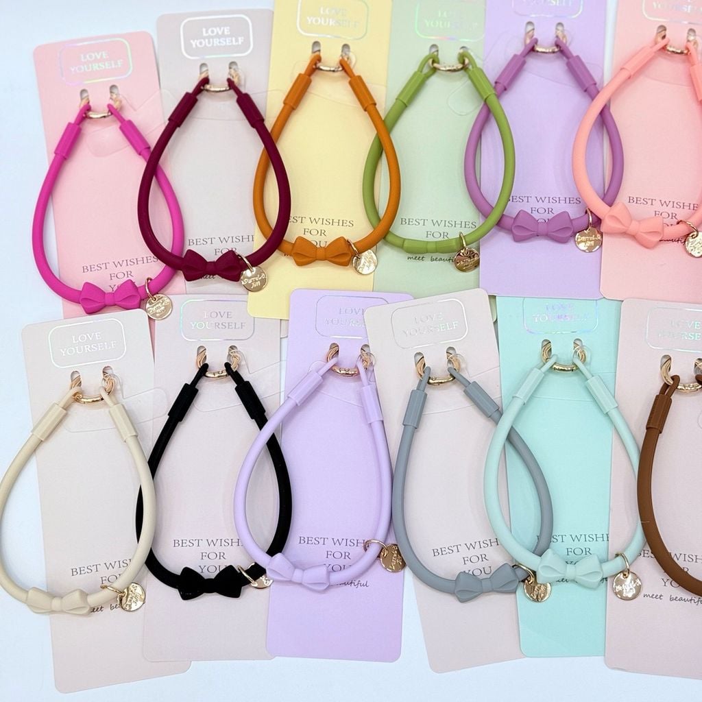 DÂY NƠ Silicone CHỐNG BẨN kèm charm