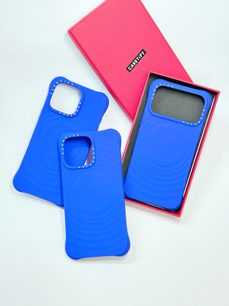 Case Ốp Điện thoại iPhone Casetify Ripple Case Xanh Dương Magsafe Basic iPhone 17/16/15Pro/Promax