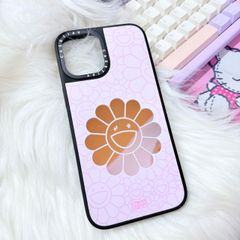 Case Ốp Điện thoại iPhone Hoa Cười Gương Nền Hồng x Murakami Flower Mirror CaseTify iPhone 17/16/Promax
