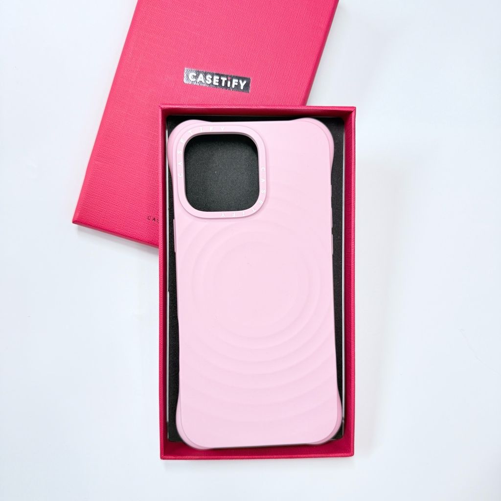 Case Ốp Điện thoại iPhone Casetify Ripple Case Màu Hồng - Primrose Pink Magsafe Basic iPhone 17/16/15Pro/Promax