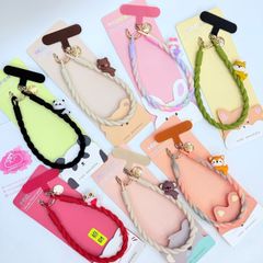 DÂY Xoắn Thú Cartoon Silicone Chất CHỐNG BẨN kèm charm nhiều màu sắc