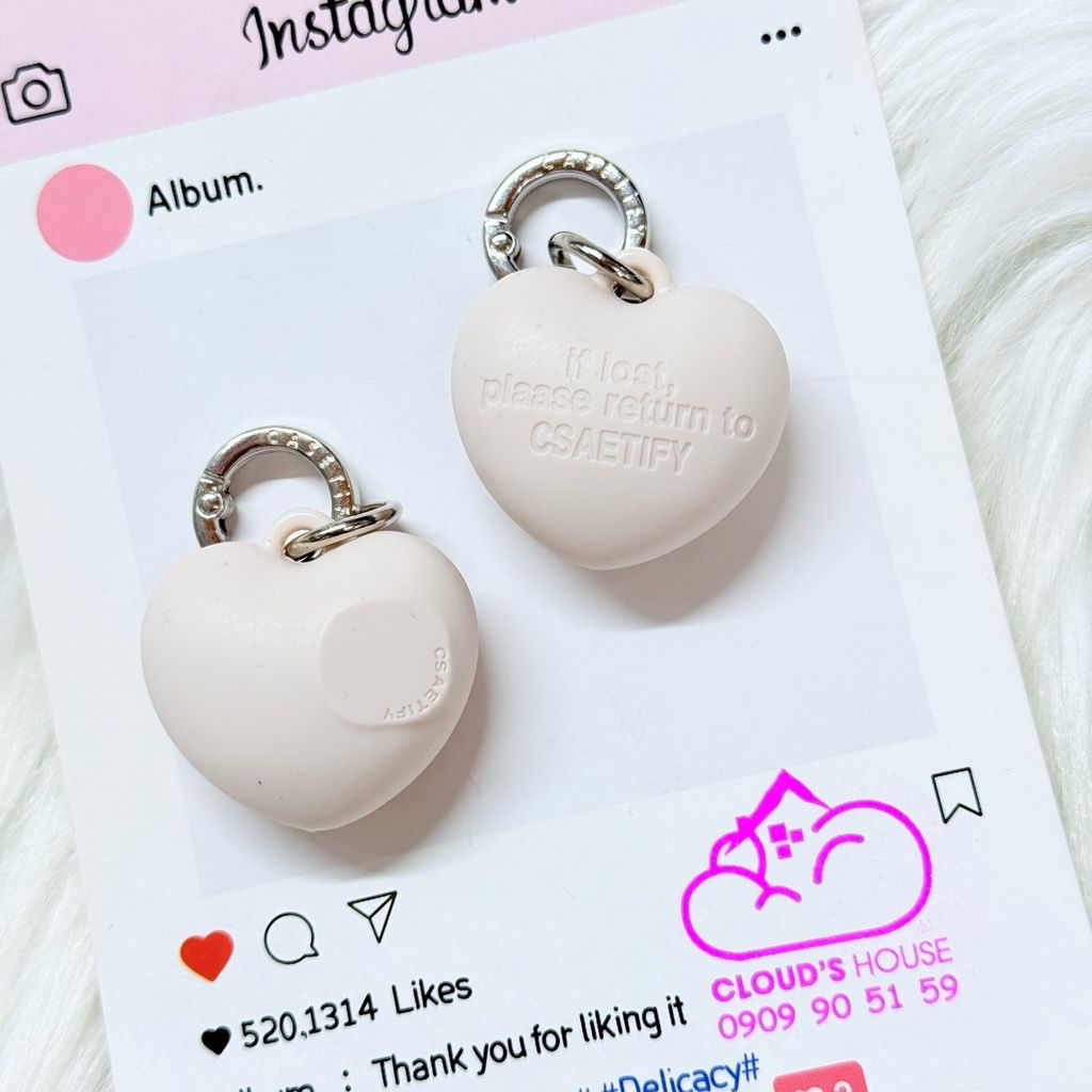 Móc Treo Móc Khóa Phụ Kiện CASETIFY Charm Trái Tim