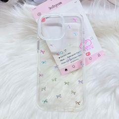 Case Ốp điện thoại iPhone Bling Bling Nơ nhiều màu kute viền camera lấp la lấp lánh iPhone 13/14/15/16/17Pro/Promax