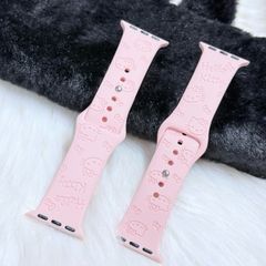 Dây Apple Watch Silicone Họa tiết HELLO KITTY chống bẩn