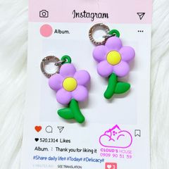 Móc Treo Móc Khóa Phụ Kiện CASETIFY Charm Hoa Tím