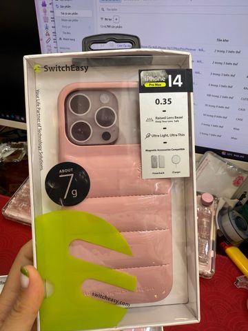 Case Ốp điện thoại iPhone Ốp Nổi iPhone 16/17Plus/Pro/Promax - MÀU HỒNG