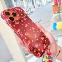 Case Ốp điện thoại iPhone Ngựa Cõng Túi Vàng Tài lộc Ánh Xà Cừ Đỏ iPhone 13/14/15/16/17Pro/Promax - TẾT