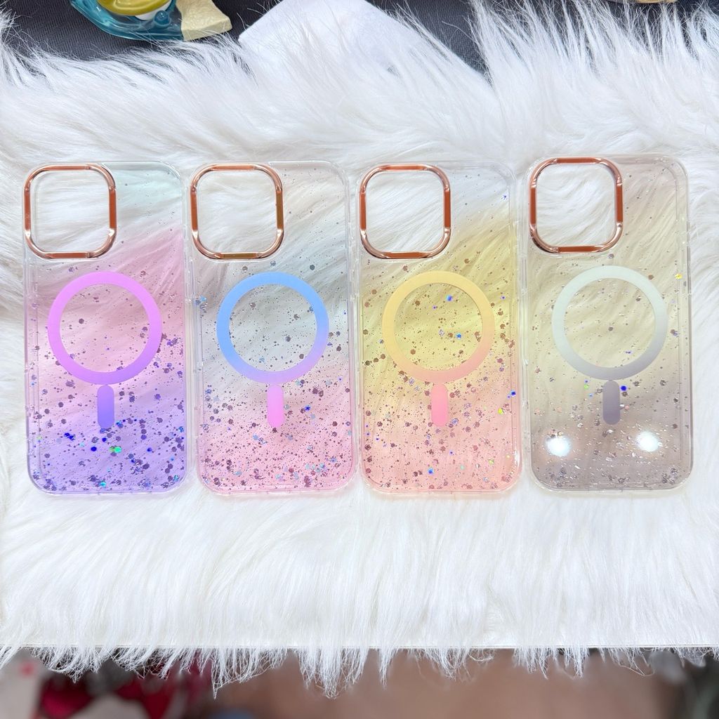 Case Ốp điện thoại iPhone Likgus Trong Ombre Nhiều Màu Bling Bling Magsafe iPhone 16/17/Promax