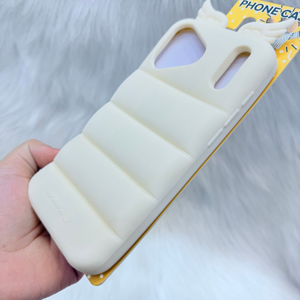 Case Ốp điện thoại iPhone CÁNH THIÊN THẦN Su dẻo 3D Nổi iPhone 12/13/14/15/16/17Plus/Pro/Promax - MÀU TRẮNG KEM