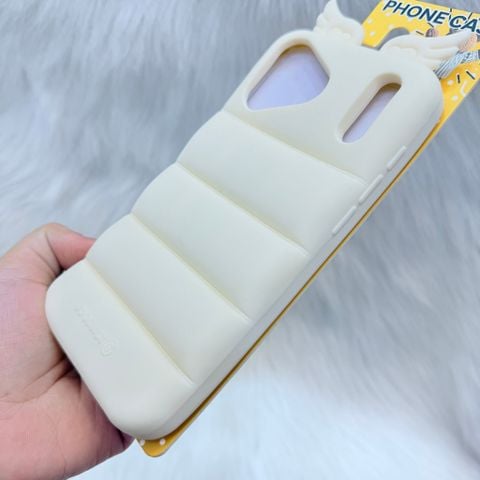 Case Ốp điện thoại iPhone CÁNH THIÊN THẦN Su dẻo 3D Nổi iPhone 12/13/14/15/16/17Plus/Pro/Promax - MÀU TRẮNG KEM