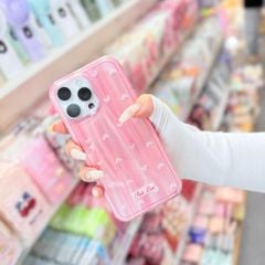 Case Ốp điện thoại iPhone Trái Tim Hồng (Pinh Love) Hologram Bling Bling iPhone 13/14/15/16/Pro/Promax