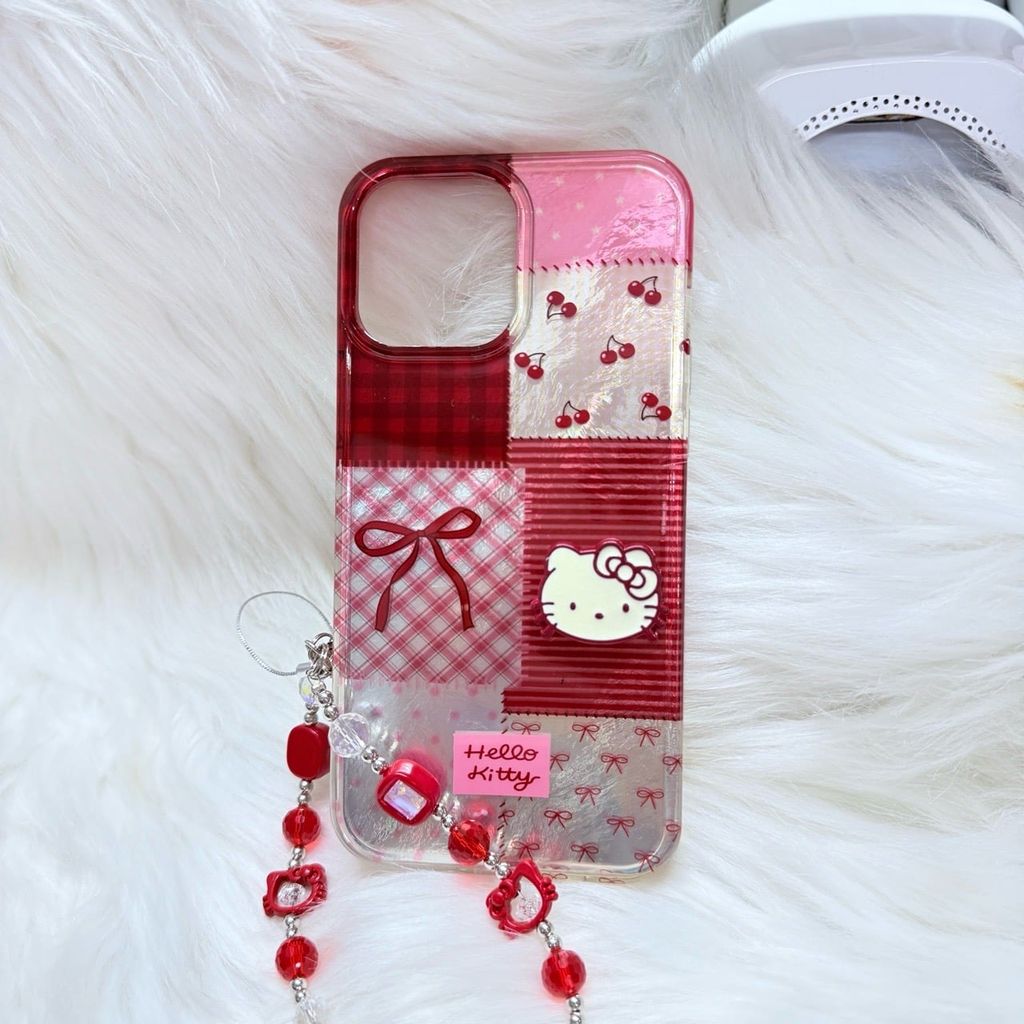 Case Ốp điện thoại iPhone Hello Kitty Hologram Bling Bling Icon nổi iPhone 13/14/15/16/17/Pro/Promax