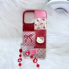 Case Ốp điện thoại iPhone Hello Kitty Hologram Bling Bling Icon nổi iPhone 13/14/15/16/17/Pro/Promax