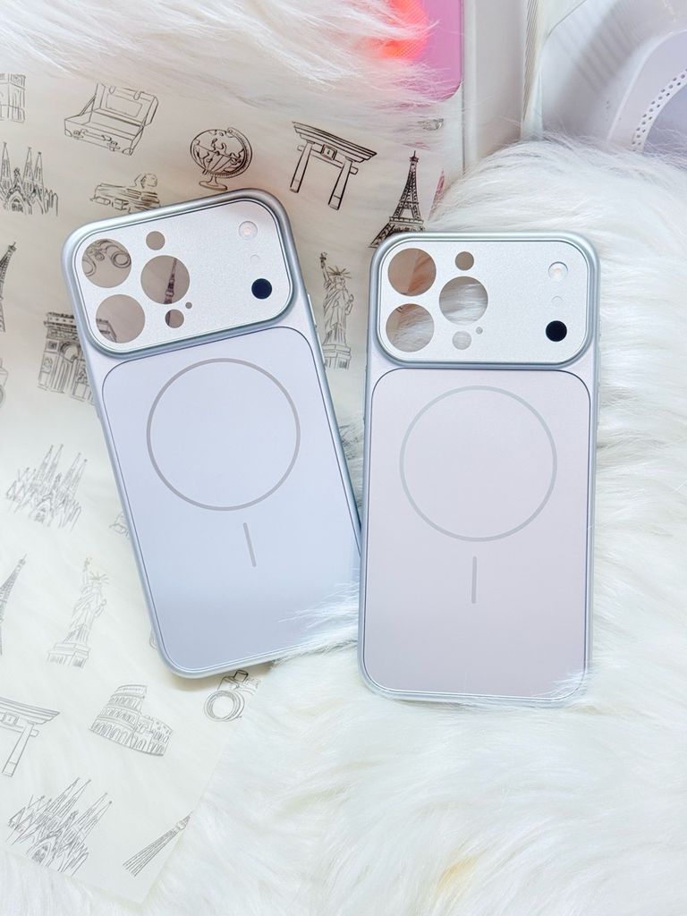 Case Ốp Điện thoại iPhone Nhám Màu Bạc Basic Bảo Vệ Camera Magsafe Basic iPhone 17/16/15Pro/Promax