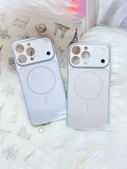 Case Ốp Điện thoại iPhone Nhám Màu Bạc Basic Bảo Vệ Camera Magsafe Basic iPhone 17/16/15Pro/Promax