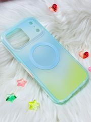 Case Ốp điện thoại iPhone Ombre Xanh Vàng Có Nút Control Magsafe iPhone 13/14/15/16/17Pro/Promax