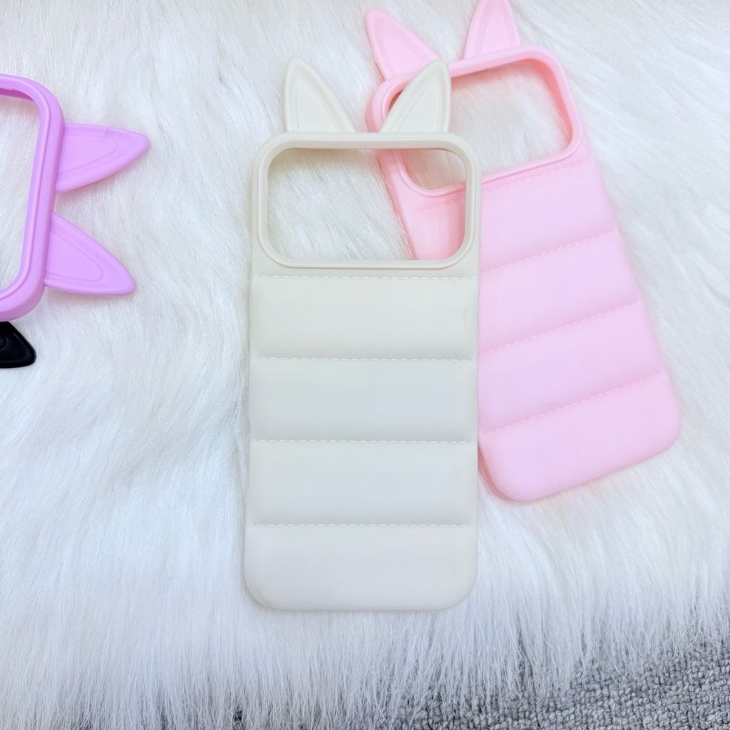 Case Ốp điện thoại iPhone phao Tai MÈO chất silicone iPhone 15/16/17Pro/Promax