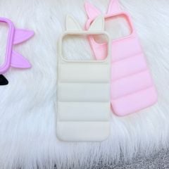 Case Ốp điện thoại iPhone phao Tai MÈO chất silicone iPhone 15/16/17Pro/Promax