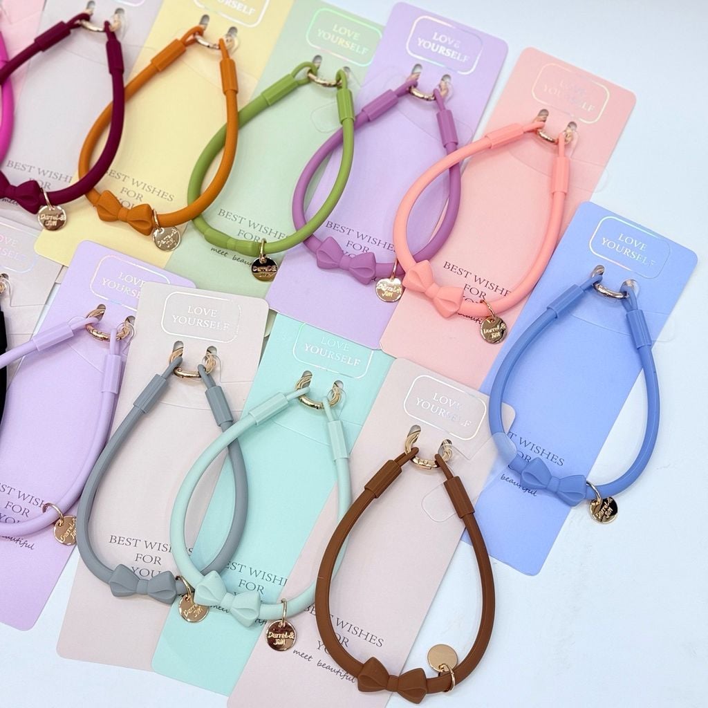 DÂY NƠ Silicone CHỐNG BẨN kèm charm