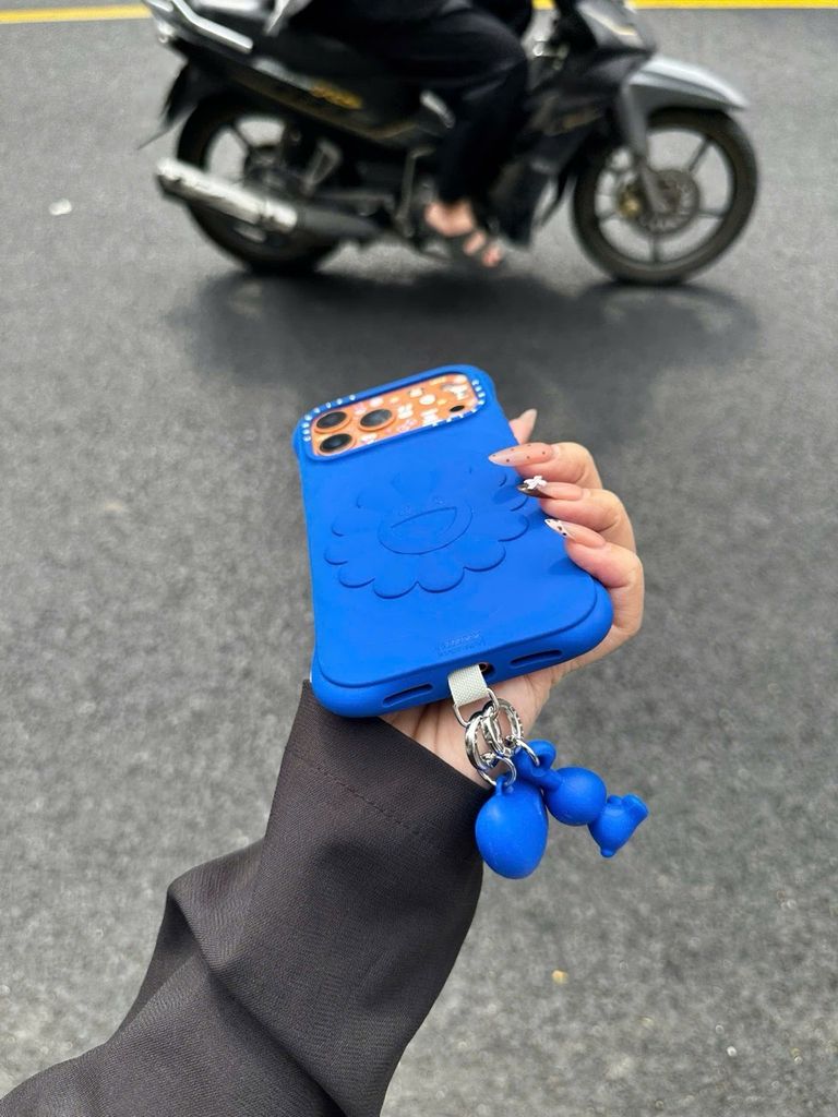 Case Ốp Điện thoại iPhone TAKASHI MURAKAMI x CASETiFY FLOWERS BLOOM Màu Xanh Basic iPhone 17/16/15Pro/Promax