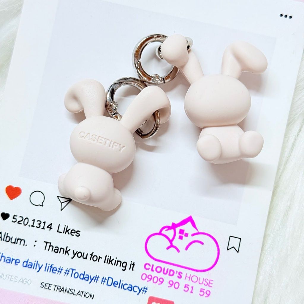 Móc Treo Móc Khóa Phụ Kiện CASETIFY Charm Thỏ