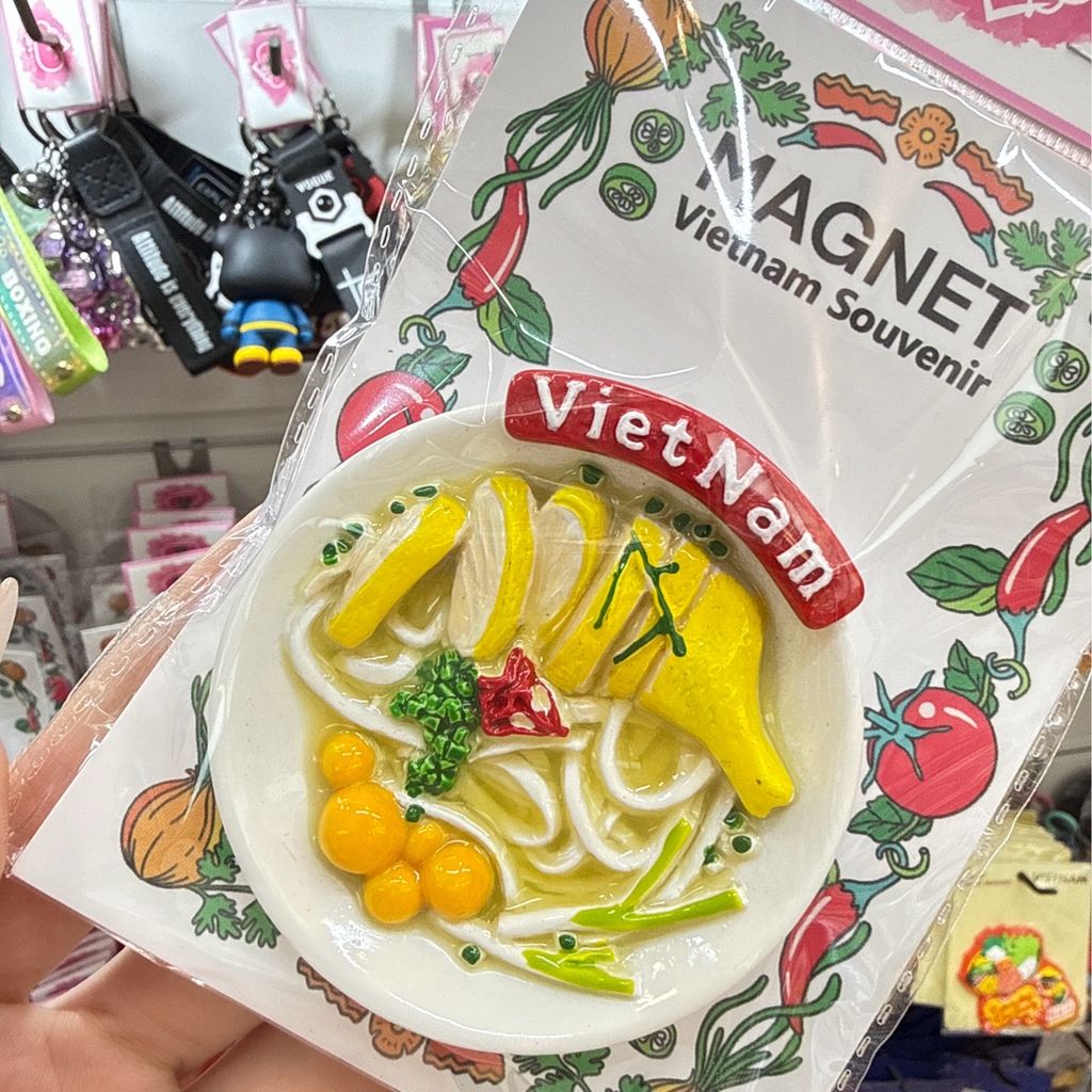 Nam Châm Gỗ 3D Trang Trí Tủ Lạnh Fridge Magnet - Món Ăn- Quà lưu niệm