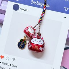 Móc Điện Thoại Mèo Lớn Mèo Nhỏ Móc Túi Phụ Kiện Đẹp nhiều màu (ánh hologram)