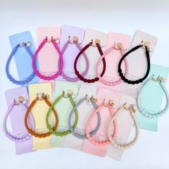 DÂY BI CHARM HOA Ngọc Trai Silicone CHỐNG BẨN kèm charm