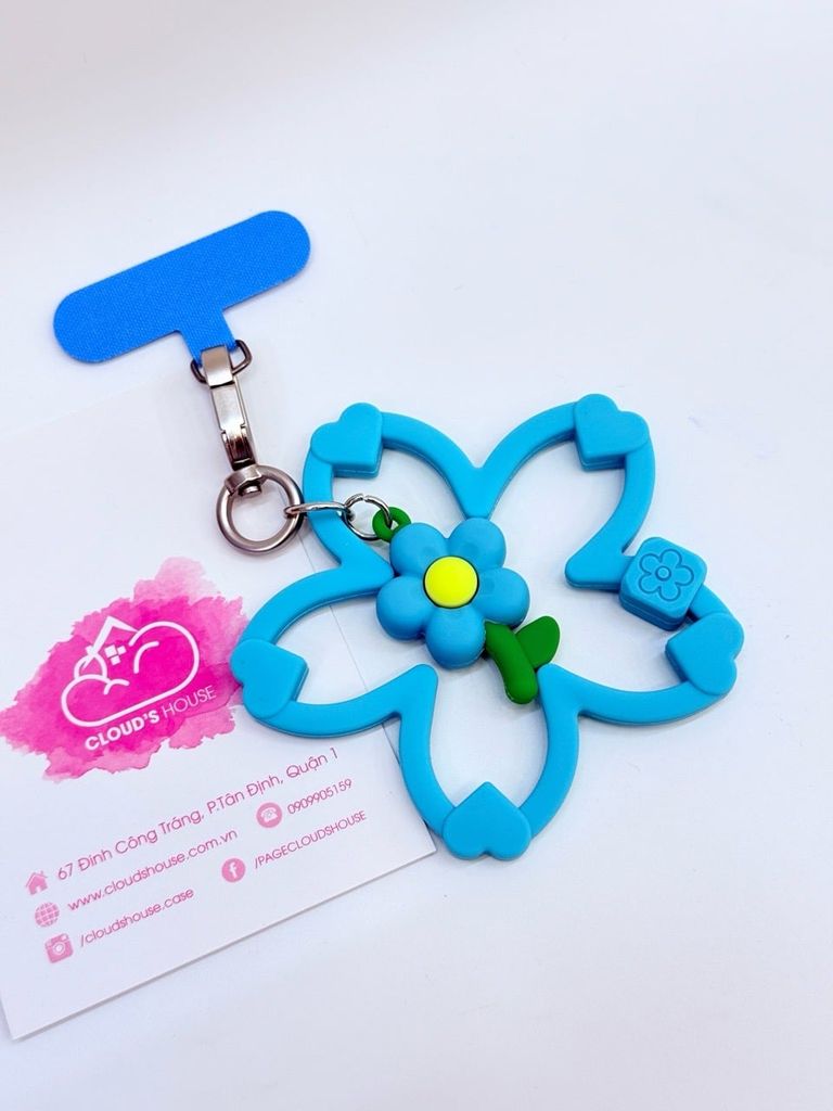 DÂY CHARM HOA Silicone R.E.P CaseTify CHỐNG BẨN kèm charm nhiều màu sắc