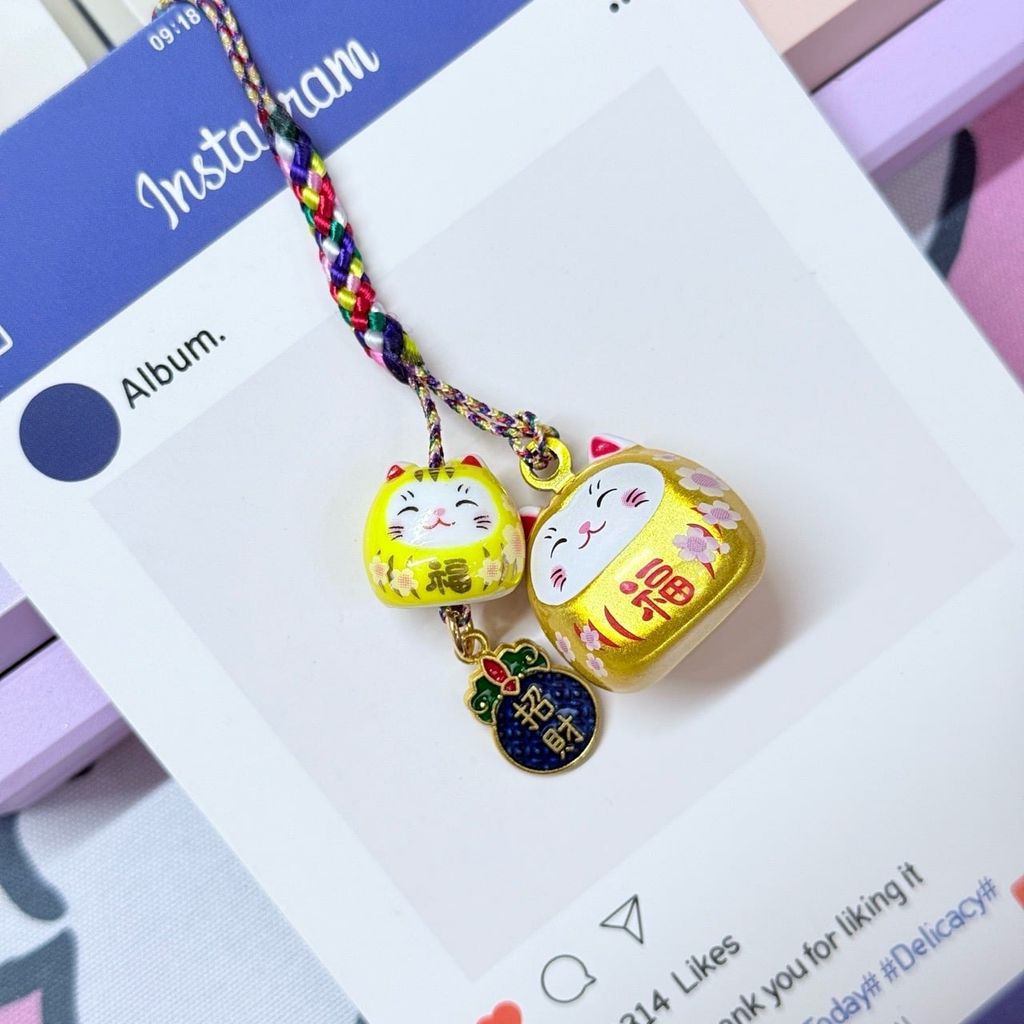 Móc Điện Thoại Mèo Lớn Mèo Nhỏ Móc Túi Phụ Kiện Đẹp nhiều màu (ánh hologram)