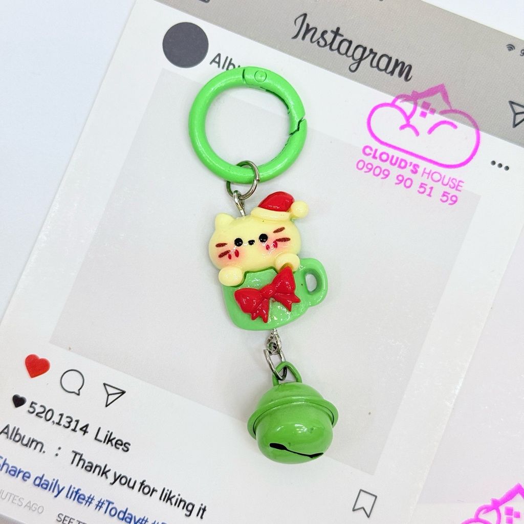 Móc Treo điện thoại, phụ kiện túi xách Giáng sinh Noel mẫu 2 charm