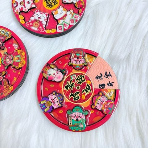 Magnet Tròn Trang Trí Tủ Lạnh Mèo - Thần Tài - Tết (3 Mẫu)