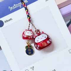 Móc Điện Thoại Mèo Lớn Mèo Nhỏ Móc Túi Phụ Kiện Đẹp nhiều màu (ánh hologram)