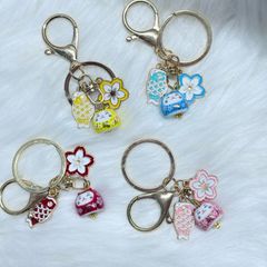 Móc Khóa Móc Treo Mèo Móc Túi Phụ Kiện Đẹp Mèo Thần Tài Mini Có Chuông, chất liệu kim loại Đài Loan (TAIWAN)