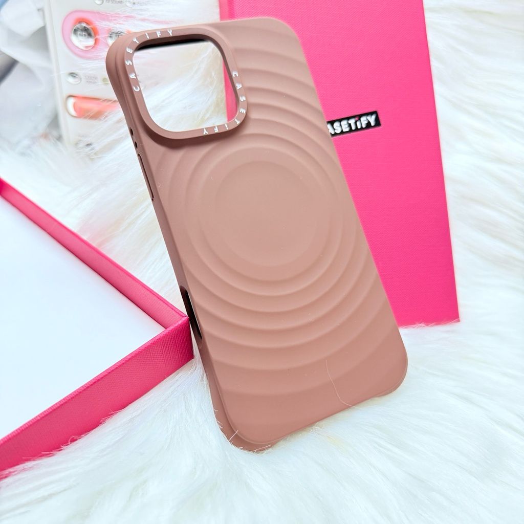 Case Ốp Điện thoại iPhone Casetify Ripple Case Nâu Đậm Magsafe Basic iPhone 17/16/15Pro/Promax