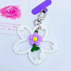 DÂY CHARM HOA Silicone R.E.P CaseTify CHỐNG BẨN kèm charm nhiều màu sắc