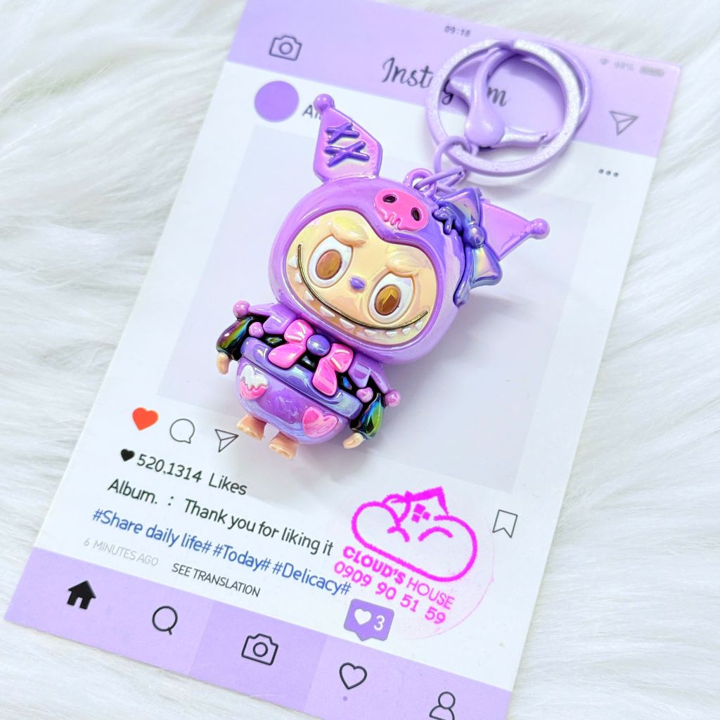 Móc Khóa Labubu Cosplay Kuromi