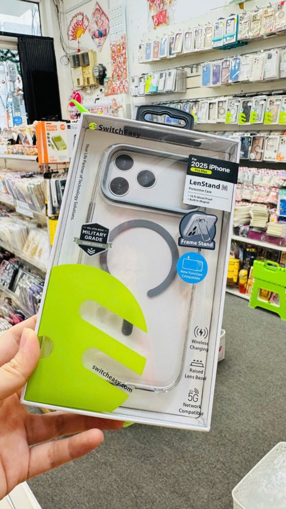 Case Ốp điện thoại iPhone Switcheasy Chính Hãng Trong Viền Màu Camera Chống Dựng Iphone 17Pro/Promax