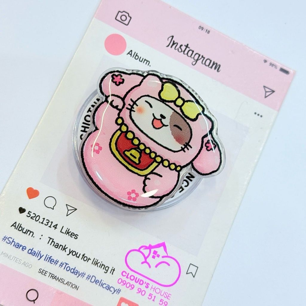 POPSOCKET Magsafe Nam Châm Hít Mẫu Mèo May Mắn Thần Tài TẾT 2026