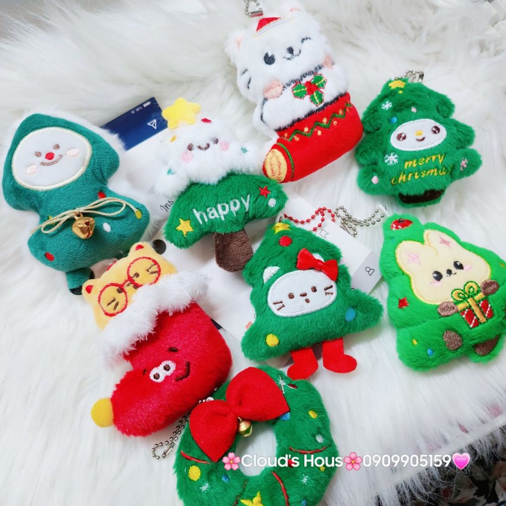 Móc Khóa Gấu Bông Giáng Sinh
