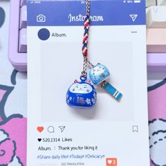 Móc Điện Thoại Mèo Lớn Mèo Nhỏ Móc Túi Phụ Kiện Đẹp nhiều màu (ánh hologram)