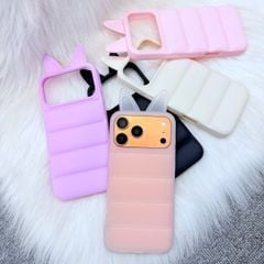Case Ốp điện thoại iPhone phao Tai MÈO chất silicone iPhone 15/16/17Pro/Promax